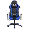 vidaXL Silla gaming giratoria PVC azul