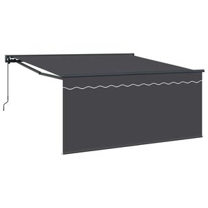 vidaXL Toldo Retr&aacute;ctil Antracita 350 x 300 cm Poli&eacute;ster y Aluminio