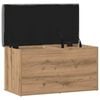 vidaXL Banco de almacenaje roble artesanal 82x42x45 cm madera de ingenier&iacute;a