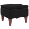 vidaXL Taburete con patas de madera terciopelo negro