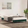 vidaXL Estructura cama sin colch&oacute;n terciopelo verde oscuro 120x210 cm