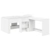 vidaXL Cama alta para ni&ntilde;os con escritorio 2 uds. Blanco