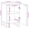 vidaXL Gabinete de Lavabo para Ba&ntilde;o con puerta Nogal 38 x 33,5 x 58 cm