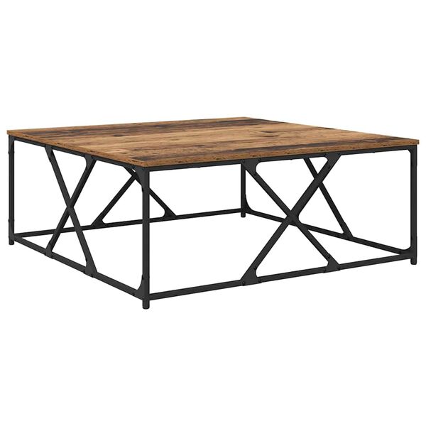 vidaXL Mesa de Caf&eacute; Madera envejecida 100 x 100 x 40 cm