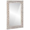 vidaXL espejo de pared Blanco 70 x 50 cm Madera de mango maciza