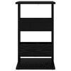 vidaXL Mesa lateral Roble Negro 40 x 35 x 60,5 cm Madera de ingenier&iacute;a