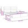 vidaXL Estructura de cama Roble Sonoma 180 x 200 cm Madera Ingenieril