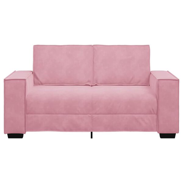 vidaXL Sof&aacute; de 2 plazas terciopelo rosa 120 cm