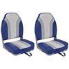 vidaXL Sillas plegables para barco con respaldo alto 2 unidades