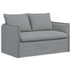 vidaXL Sof&aacute; 2 pcs Gris Claro 136 x 82 x 85 cm tela