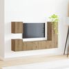 vidaXL Conjunto de mueble de TV 4 pcs Roble artesanal