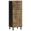 vidaXL Aparador de madera maciza de mango rugosa 40x33,5x110 cm