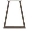 vidaXL Patas para mesa de comedor en forma de V (2 unidades, acero natural, 60 x 72-73,3 cm)