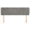 vidaXL Cabecero de terciopelo gris claro 147x23x78/88 cm