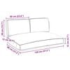 vidaXL Juego de cojines de paleta 3 pcs Antracita 120 x 80 x 12 cm