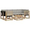 vidaXL Conjunto de sof&aacute;s de exterior 7 uds. Blanco y Gris Claro
