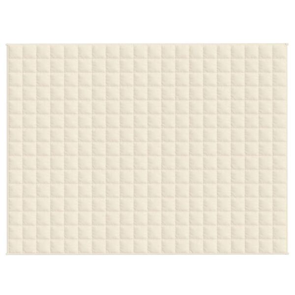 vidaXL Manta con peso tela color crema claro 150x200 cm 11 kg