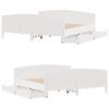 vidaXL Estructura de cama sin colch&oacute;n madera maciza blanca 200x200 cm