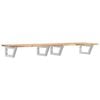 vidaXL Estante de lavabo de pared acero y madera maciza de acacia