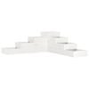 vidaXL Jardinera 4 niveles madera maciza pino blanca 106x104,5x36 cm