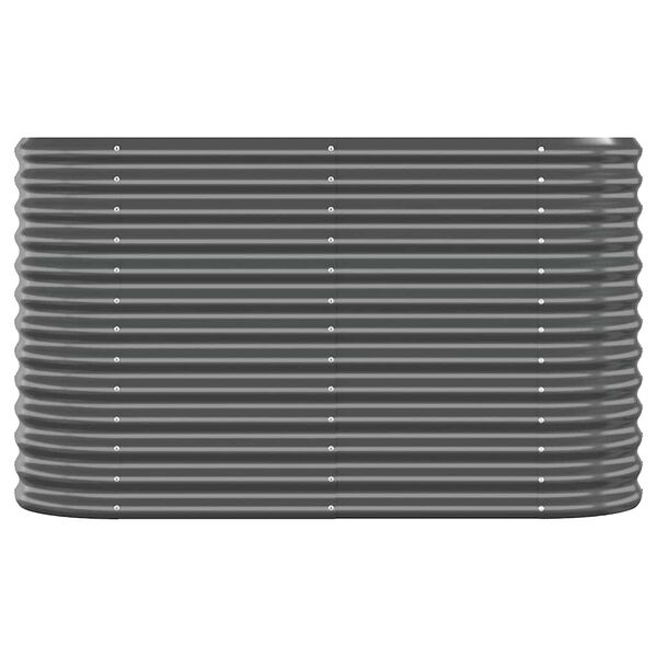 vidaXL Jardinera arriate acero galvanizado antracita 114x40x68 cm