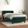 vidaXL Cama box spring con colch&oacute;n terciopelo verde oscuro 90x190 cm