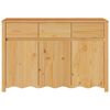 vidaXL Aparador Drammen Roble 114 x 43 x 75,5 cm Madera maciza de Pino