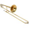 vidaXL Tromb&oacute;n lat&oacute;n amarillo lacado en oro Bb