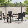 vidaXL Conjunto de Comedor de Jard&iacute;n 5 pcs Negro