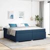 vidaXL Estructura de cama con colch&oacute;n Azul 200 x 200 cm tela