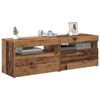 vidaXL Muebles de TV con luces LED 2 uds madera ingeniería envejecida