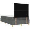 vidaXL Cama tipo Box Spring con colch&oacute;n Gris oscuro 120 x 190 cm tela