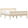 vidaXL Estructura de cama sin colch&oacute;n madera pino natural 160x200 cm