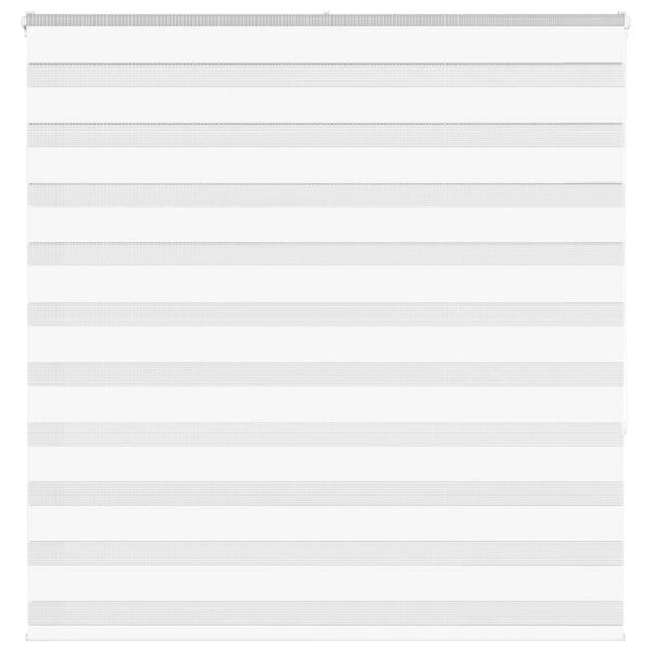 vidaXL Estor cebra blanco 150x150 cm tejido ancho 145,9 cm poli&eacute;ster