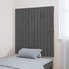vidaXL Cabecero de cama de pared madera maciza pino gris 82,5x3x90 cm