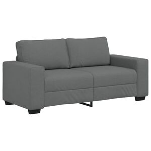 vidaXL Sof&aacute; de 2 plazas de tela gris oscuro 180x77x82 cm