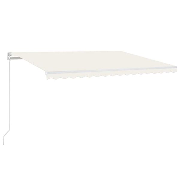 vidaXL Toldo retr&aacute;ctil autom&aacute;tico crema 450x300 cm
