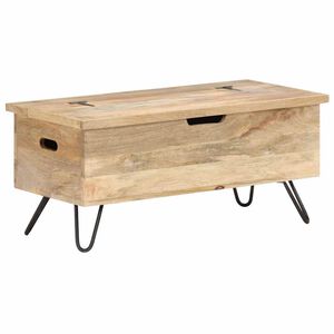 vidaXL Ba&uacute;l madera maciza de mango 90x40x45 cm