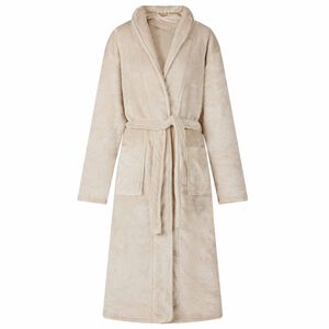 vidaXL Bata sin capucha Beige s Franela