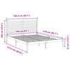 vidaXL Cama extralarga sin colchón madera maciza 160x210 cm