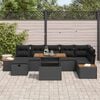 vidaXL Conjunto de sof&aacute; de jard&iacute;n 8 pcs Negro rat&aacute;n sint&eacute;tico