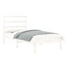 vidaXL Estructura de cama individual madera maciza blanco 90x190 cm