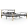 vidaXL Estructura de cama sin colch&oacute;n metal negro 200x200 cm