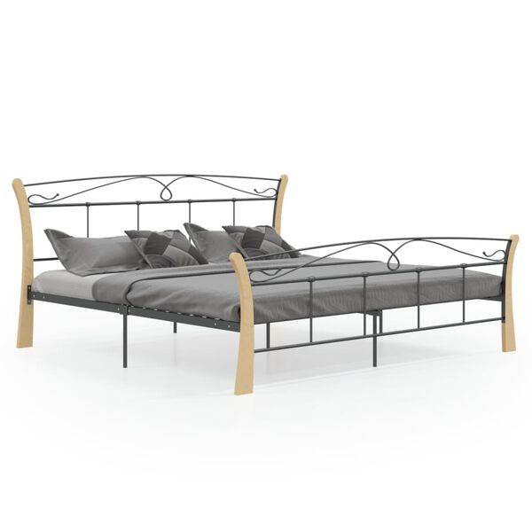 vidaXL Estructura de cama sin colch&oacute;n metal negro 200x200 cm