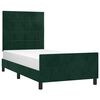 vidaXL Estructura de cama sin colch&oacute;n terciopelo verde oscuro 90x200cm