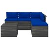 vidaXL Muebles de palets de jard&iacute;n 6 pzas con cojines madera de pino