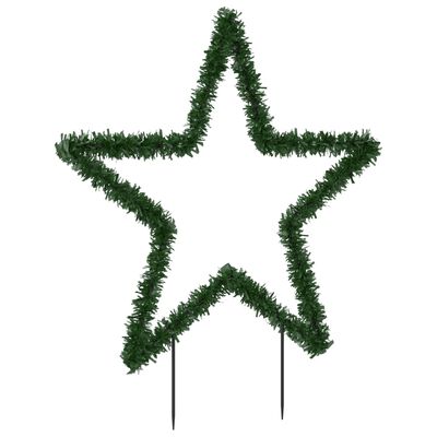 vidaXL Estrella de luz decorativa Navidad con estacas 80 LED 60 cm
