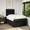 vidaXL Cama box spring con colch&oacute;n tela negro 120x200 cm