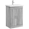 vidaXL Juego de muebles de ba&ntilde;o Sonoma gris 61 x 40 x 84,5 cm