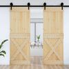 vidaXL Puerta NARVIK Natural 80 x 210 cm Madera de Pino S&oacute;lido
